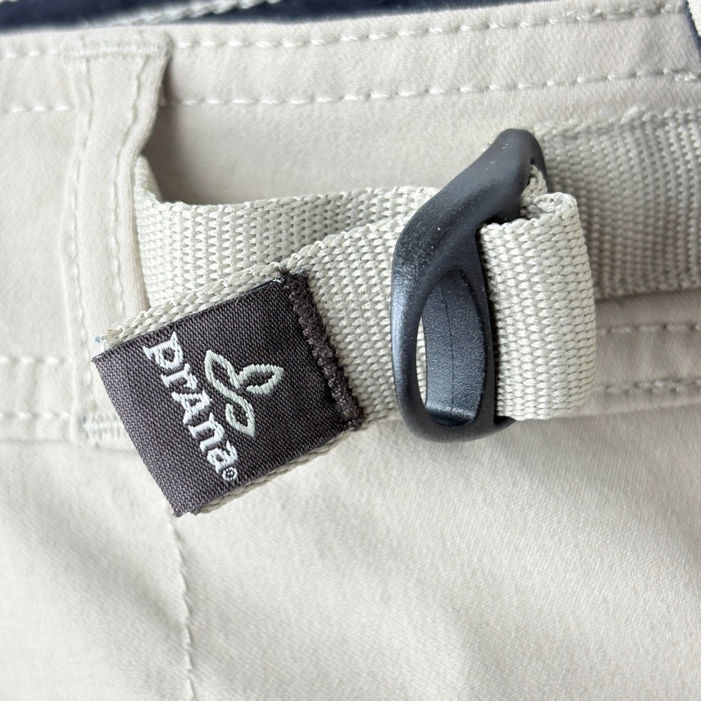 prAna Breathe Shorts Mens 34 LrgX30L Tan Cargo Belted Outdoor‎ Hiking Gorpcore - Picture 4 of 9